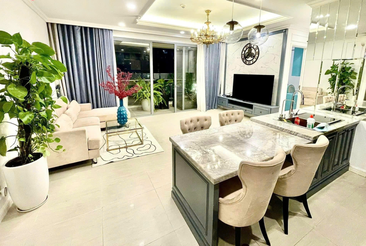 Đảo kim cương 2 phòng ngủ view hồ bơi