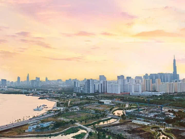 2 phòng ngủ view sông đảo kim cương