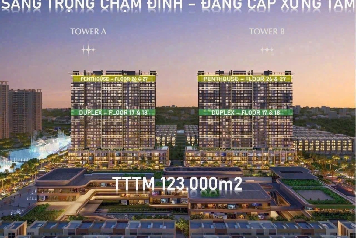 mặt bằng penthouse lumiere midtown